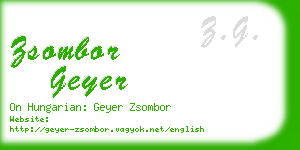 zsombor geyer business card